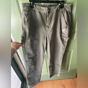 NWT American Eagle Army Green Boyfriend Pants sz 16